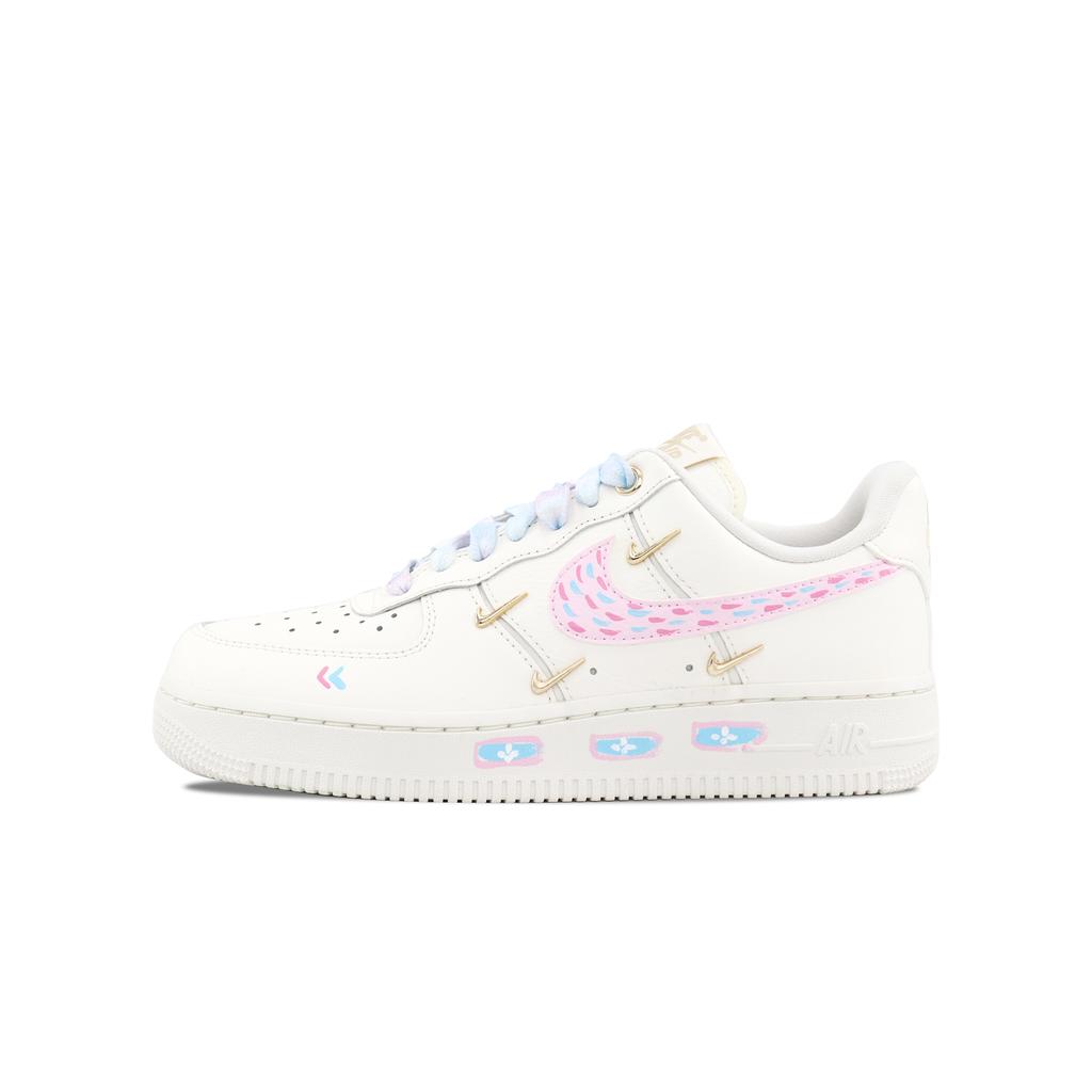 Nike Air Force 1 Monet Shadow, Shopping Bag Abrasion Resistant Height Increasing Low top Skateboard Shoes Women's FV3654-111(Team222-)