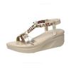 Fashion Shoes for Women Summer Women Wedge Bohemia Rhinestones Casual Platform Sandals Female Peep Toe Outdoor Beach Shoes Luxury 2025