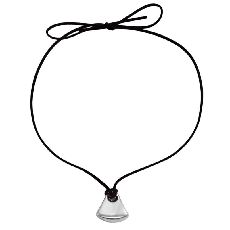 New Korean Fashion Hollow Star Pentagram Flower Pendant Necklace for Women Men Black Rope Chain Choker Y2k Party Jewelry