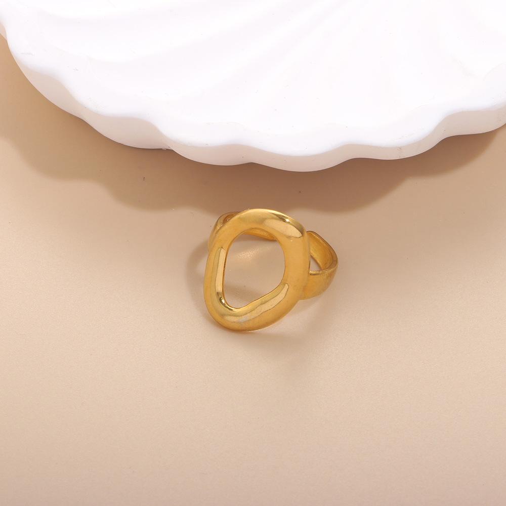 Kiss Hydraulic Stainless Steel 18K Gold Cute Titanium Cross-Border European & American Ring