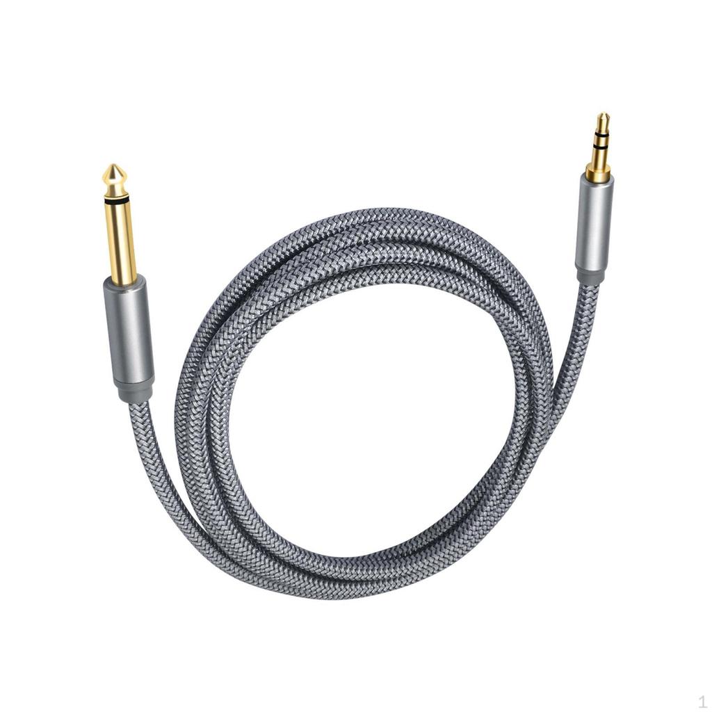 6.35 Mm To 3.5 Guitar Audio Cable, Versatile AUX (stereo) for Stage, Mixing Consoles And Home