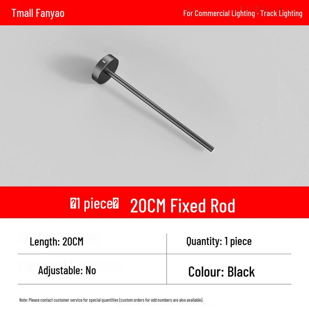 LED Spotlight Track Light Set with 1m & 0.5m Thickened Track and Connector Adapter