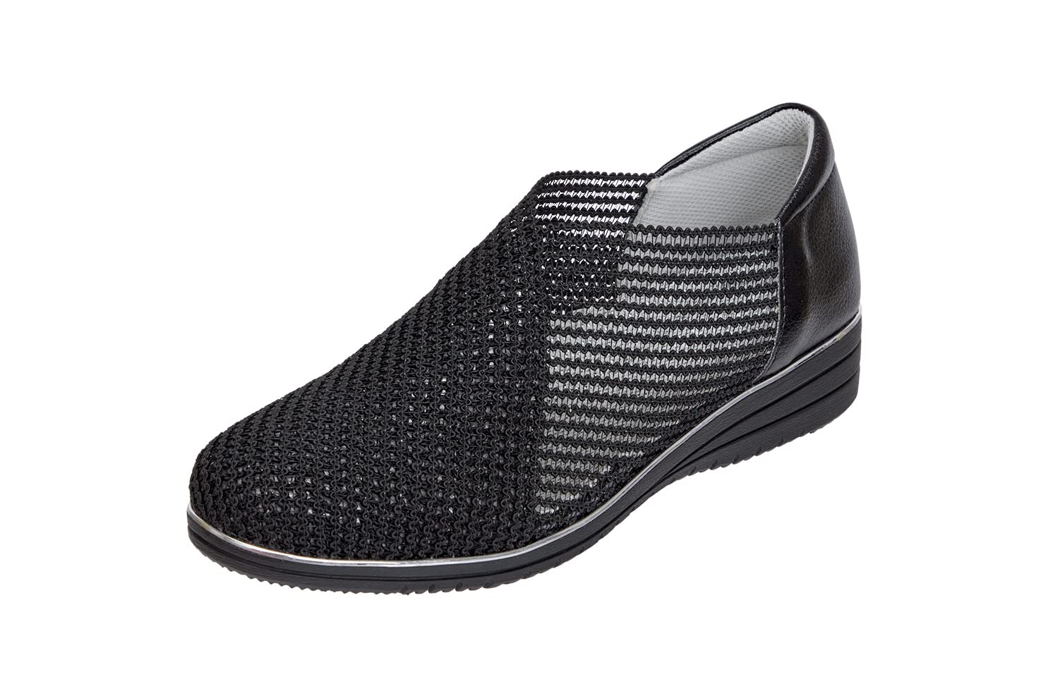 

[Pansy] 7054 Women s Shoes, 3E Width, Mesh Knit, Breathable, Stretchy, 24.0cm, Black