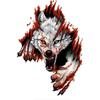 3D Personalized Car Stickers Decal Blood Wolf Reflective Stickers Decoration Sticker Window Decal Auto Truck Printed Scary Waterproof Self Adhesive