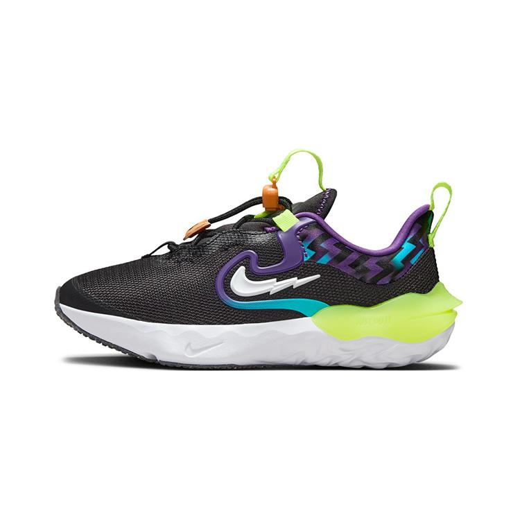 

New Nike Run Flow PS Black Teal Nebula Volt DZ4489-001 29.5