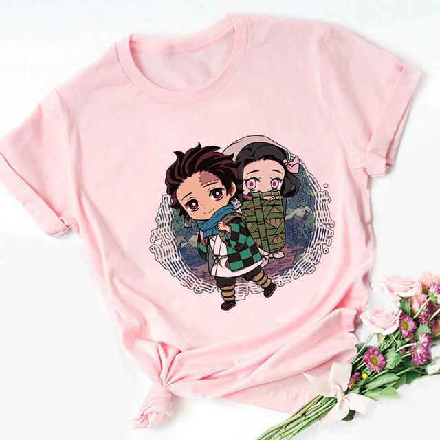 Nezuko Kamado Kimetsu No Yaiba Imprimare Roz Tricouri copii Copii Bebeluși Drăguț Harajuku Kawaii Haine Băiat Fată Topuri Cadou, Drop Ship