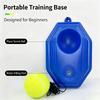 Tennis Trainer Rebound Ball for Beginner Indoor/Outdoor, Training Equipment with Elastic String Weighted Base, Portable Tennis Trainer for Kids Adults