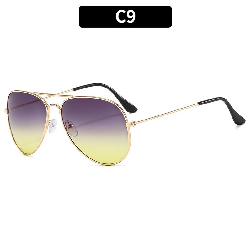 2024 New Double Bridge Aviation Sunglasse Woman Men Aviat Alloy Frame Polit Ocean Gradient Lens Sun Glasses Female Male Eyewear