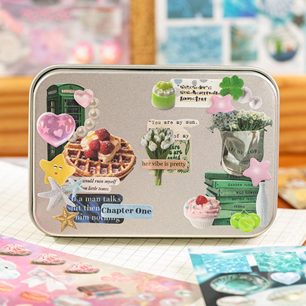 30Pcs DIY Scrapbook Stickers Cartoon Decorative Magazine Photo Card Stickers Matte Film Glossy Film Materials For Notebook Diary