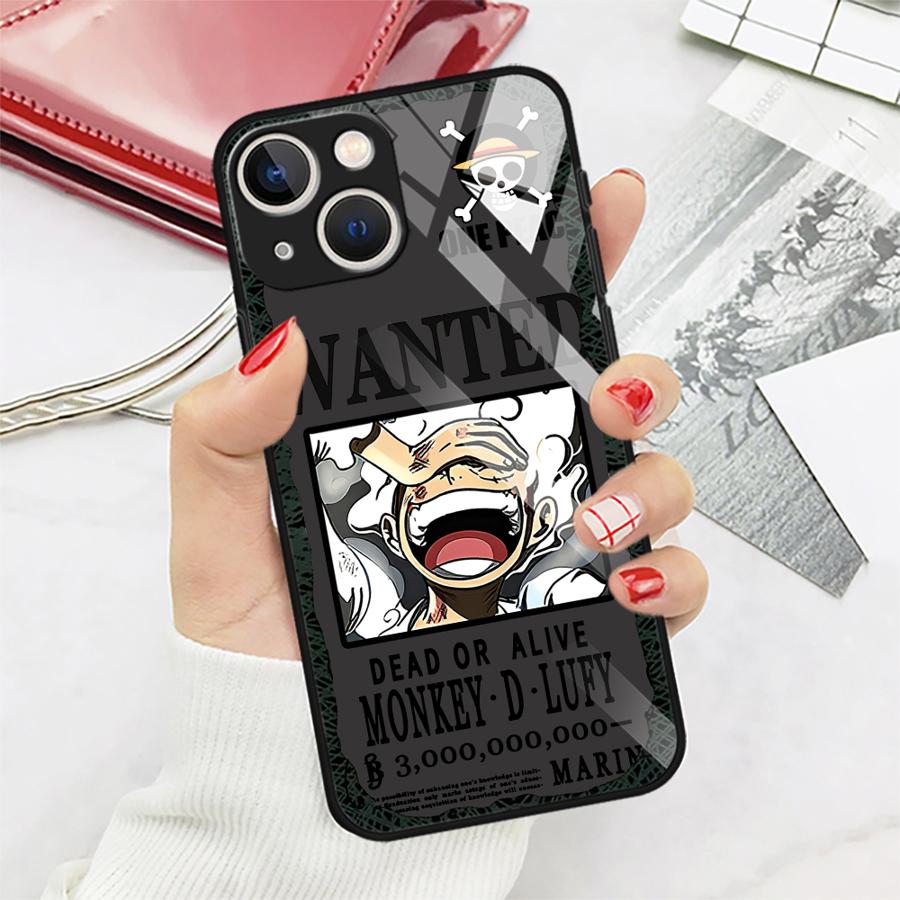 

OneS P-ieceS Luffys Glass Phone Cover Case for iPhone 17 Pro Max 12 8 13 14 15 Plus 16 11 XR Air iPhone 12