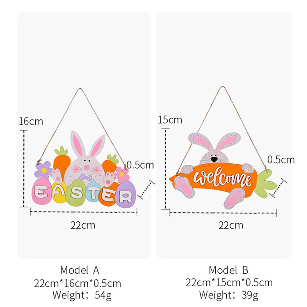 Colorful Wooden Easter Pendant Easter Carrot Element Letter Card Decoration For Indoor Outdoor Parties Exquisite Gifts
