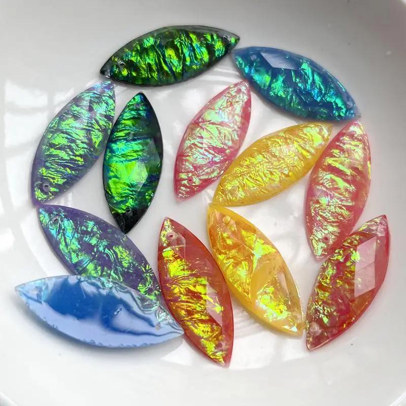 12 pieces of shiny Crystal AB Rhinestone DIY clothing jewelry wedding decoration Aboriginal Earrings decoration