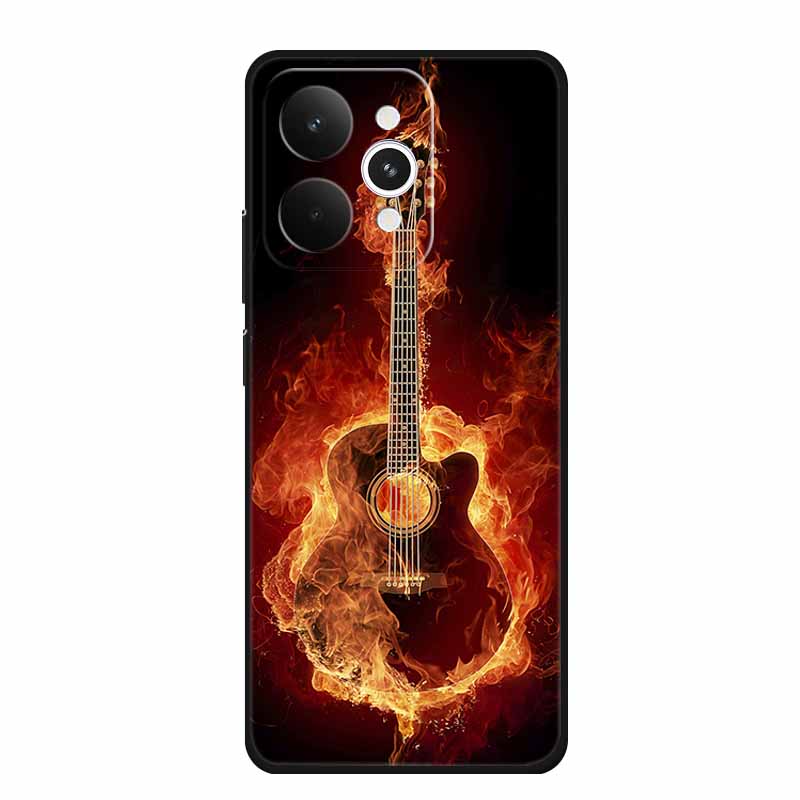 For Realme 15 15 Pro 5G Black Case 3D TPU Silicone Soft Back Cover For Realme C15 6.5" Funda Emboss Relief Flowers Bag Casing