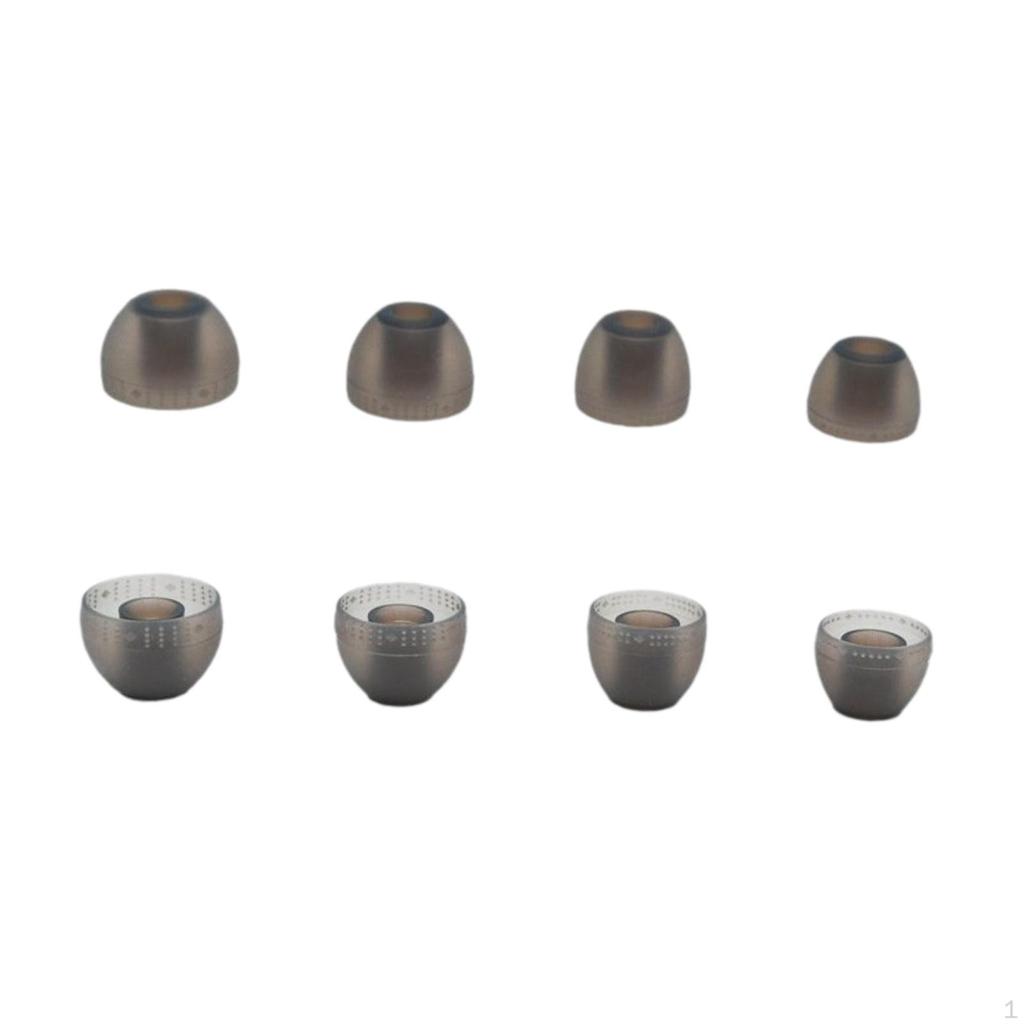 Set of 8Pcs Earbuds Replacement Tips Cap Accessory XS/S/M/L for In Ear Headphones Flexible