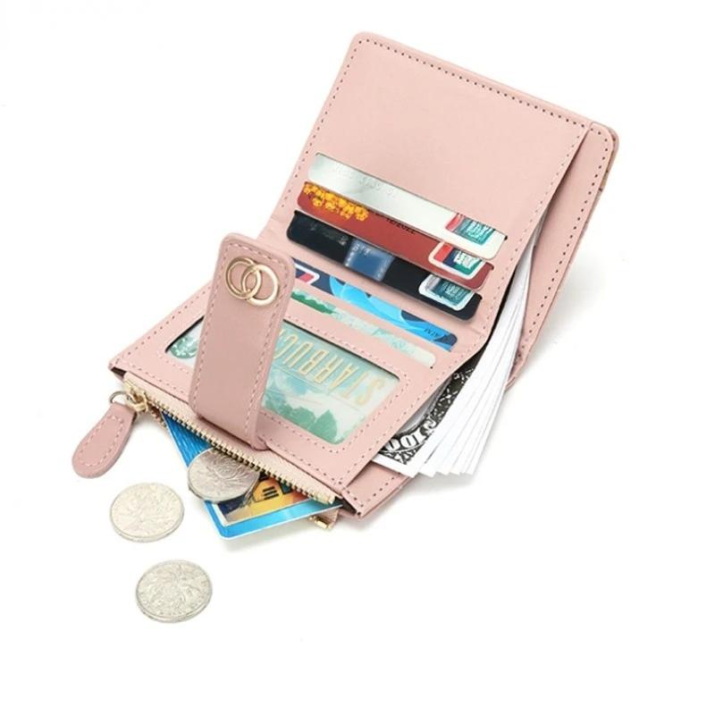 Women Wallets PU Leather Female Purse Mini Multi-Cards Holder Coin Short Wallets Slim Small Wallet Zipper