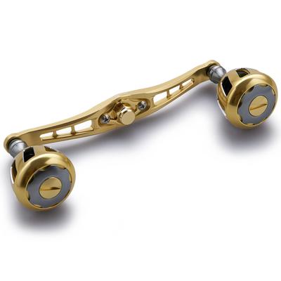 HEIGHTEN 120mm Reel Handle with 32mm Knob, Compatible with Shimano, Daiwa, and Abu Garcia Baitcasting Reels, Wheel Series (Gold) (HT10206)