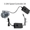 Regulation Controller Switches 2A Power Tool Speed Regulator for Grinders 3V to 24V Knob Speed Adjustment