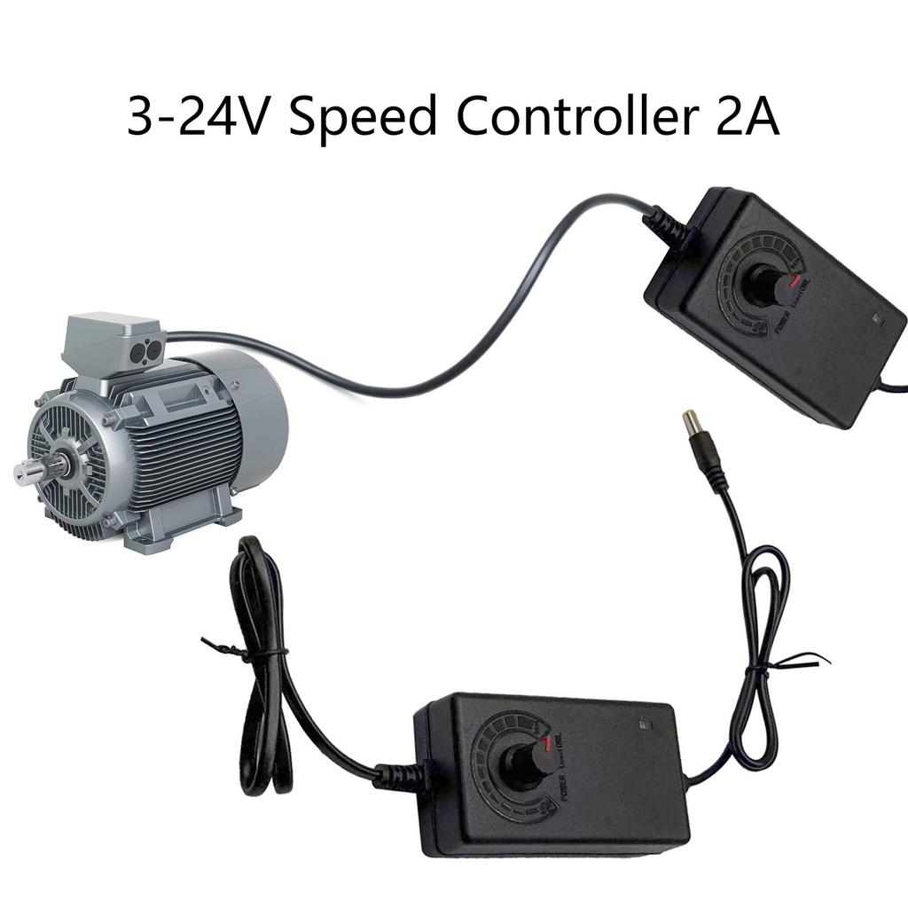 Regulation Controller Switches 2A Power Tool Speed Regulator for Grinders 3V to 24V Knob Speed Adjustment
