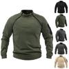 Automne Européen et Américain Col Montant Sweat-shirt Homme Ample Couleur Unie Extérieur Chaud Respirant Tactique Manteau Homme Haut