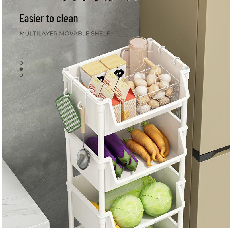 Multi-layer Kitchen Storage Rack for Snacks, Fruits, and Vegetables