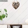 2D flat wooden tag, home wall decoration, housewarming gift for friends, three owl pattern