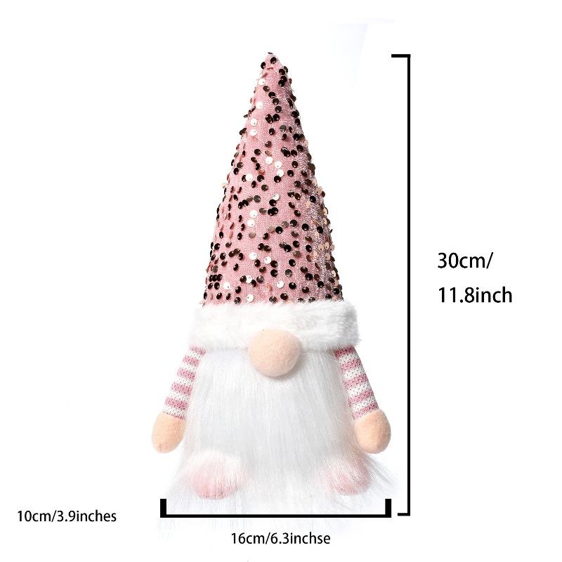 Gnome 30cm Christmas Decorations Light Up Christmas Gnomes Plush Doll Ornaments Knited Elf Dwarf Gift Home Table Decor