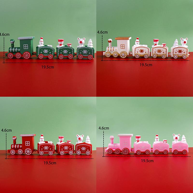 1Pc Plastic Christmas Train Cake Decorations 2023 Christmas Ornament Xmas Gifts For Xmas Home Supplies