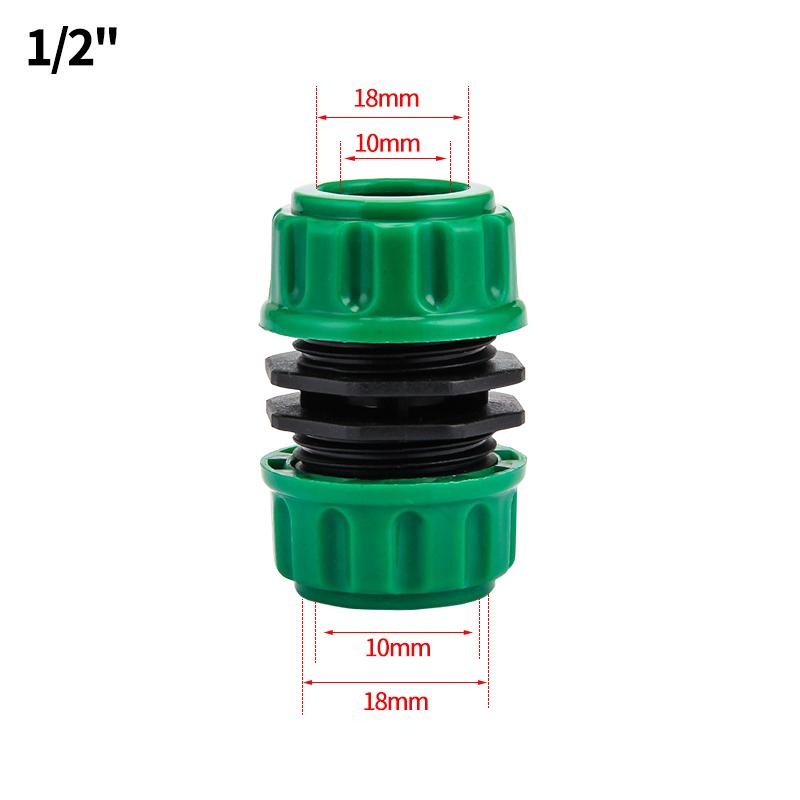 Garden Hose Repair Connector 1/2 3/4 1 In Pipe Transfer Quick Connector Damaged Leaking Adapter 16mm Drip Irrigation Watering