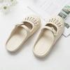 Fashion Sandals Hollow With Bow Shoes for Women Waterproof Shoe 2025 Trend Korea Style Slides Small Size Designer Luxury Woman Slippers