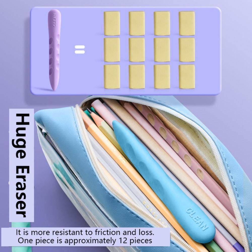 3PCS/Box Without Leaving Marks Giant Eraser Double Head Pencil Eraser Huge Eraser  School Office