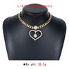 Women European Light Luxury Hollow Heart Rhinestone Necklace Simple Geometric Minimalist Hip Hop Choker For Women