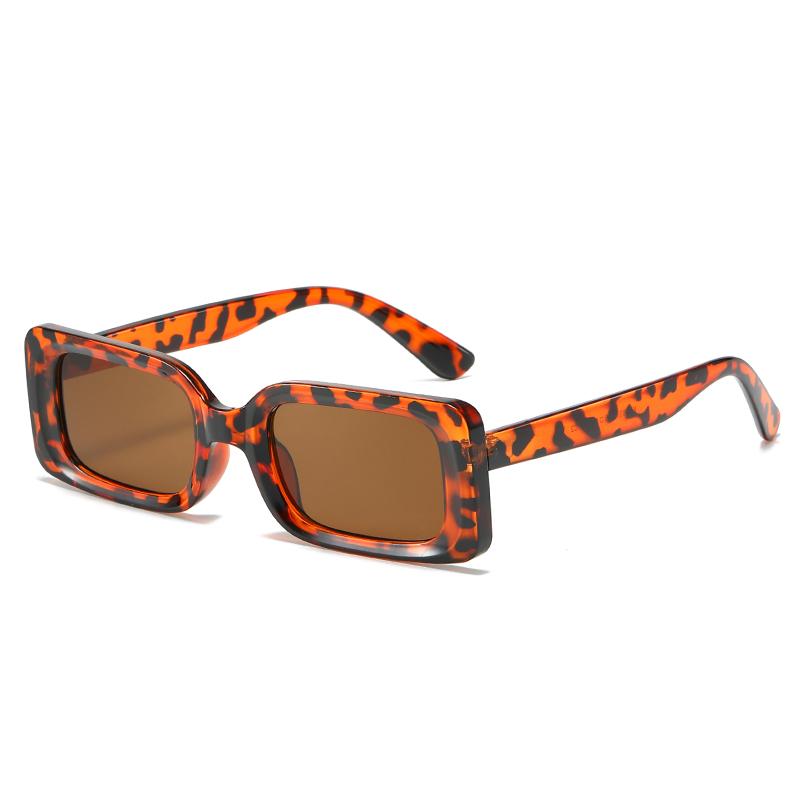 Fashion Style Classic Small Rectangle Glasses Frame Sun Glasses for Women's Retro Style Men's Square Driving Use Sun Eyeglasses Male Shades Eyewear