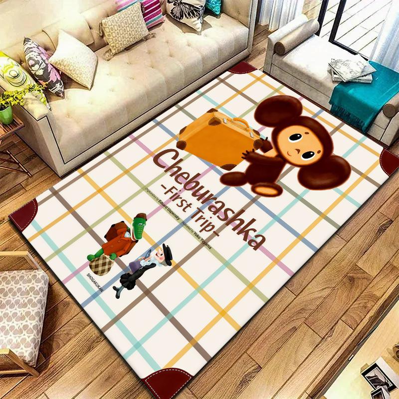 Cheburashka Carpet Rug for Living Room Bedroom Home Sofa Decoration,Kids play Nonslip Floor Mat