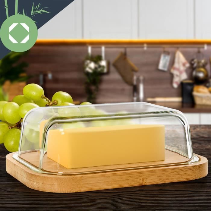 Beurrier - Klarstein - Bambuswald - Verre - 640ml - Compatible Lave-vaisselle