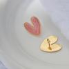 Women’S Earrings Modern Enamel Heart Earrings 18k Gold Plated Earrings Comfortable For Casual Occasions Dressy Occasions