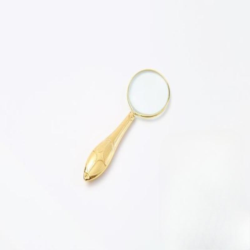 1Pc MG18155-1 Gold Metal 45mm Magnifying Glass Handheld Magnifying Glass