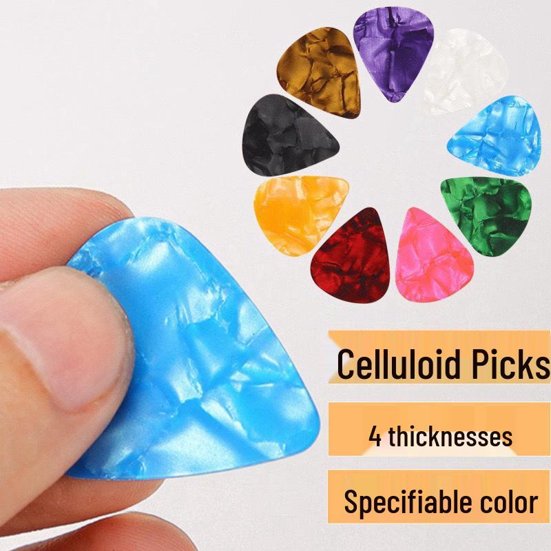 Plettri per Chitarra in Celluloide a Forma di Cuore - Plettri in ABS Satinato, Accessori Colorati