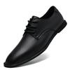 Men's Shoes Genuine Leather Comfortable Soft Sole Low Cut Loafers British Style Business Calfskin Leather Formal Single Suit Bus
