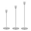 3/6Pcs/Set Vintage Tall Metal Candlestick Pillar Taper Candle Holder Home Living Room Christmas Wedding Party Candle Stand Dining Table Centerpiece