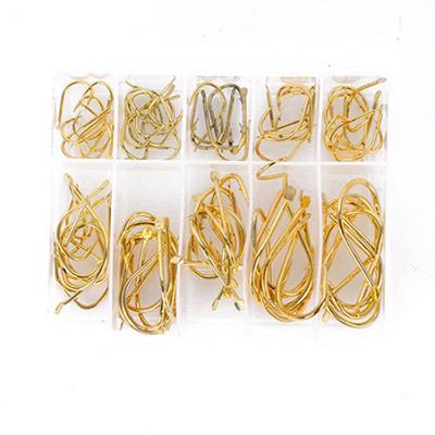 MUQZI Sports Accessory 100Pcs 3#-12# Assorted Durable Sharpened Metal Fishing Hooks Fishhooks Tackle
