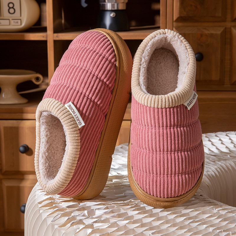 

Fashion Women s Soft-Soled Household Slippers Household Plush Slippers Non-Slip Warm Slippers Indoor Winter zapatillas de mujer 36-37 розовый
