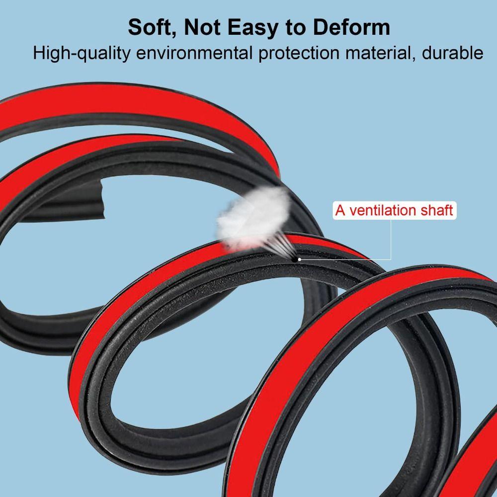 16M Car Door Seal 2-layer Hood Sealing Strip Durable Car Weather Stripping  Automobiles