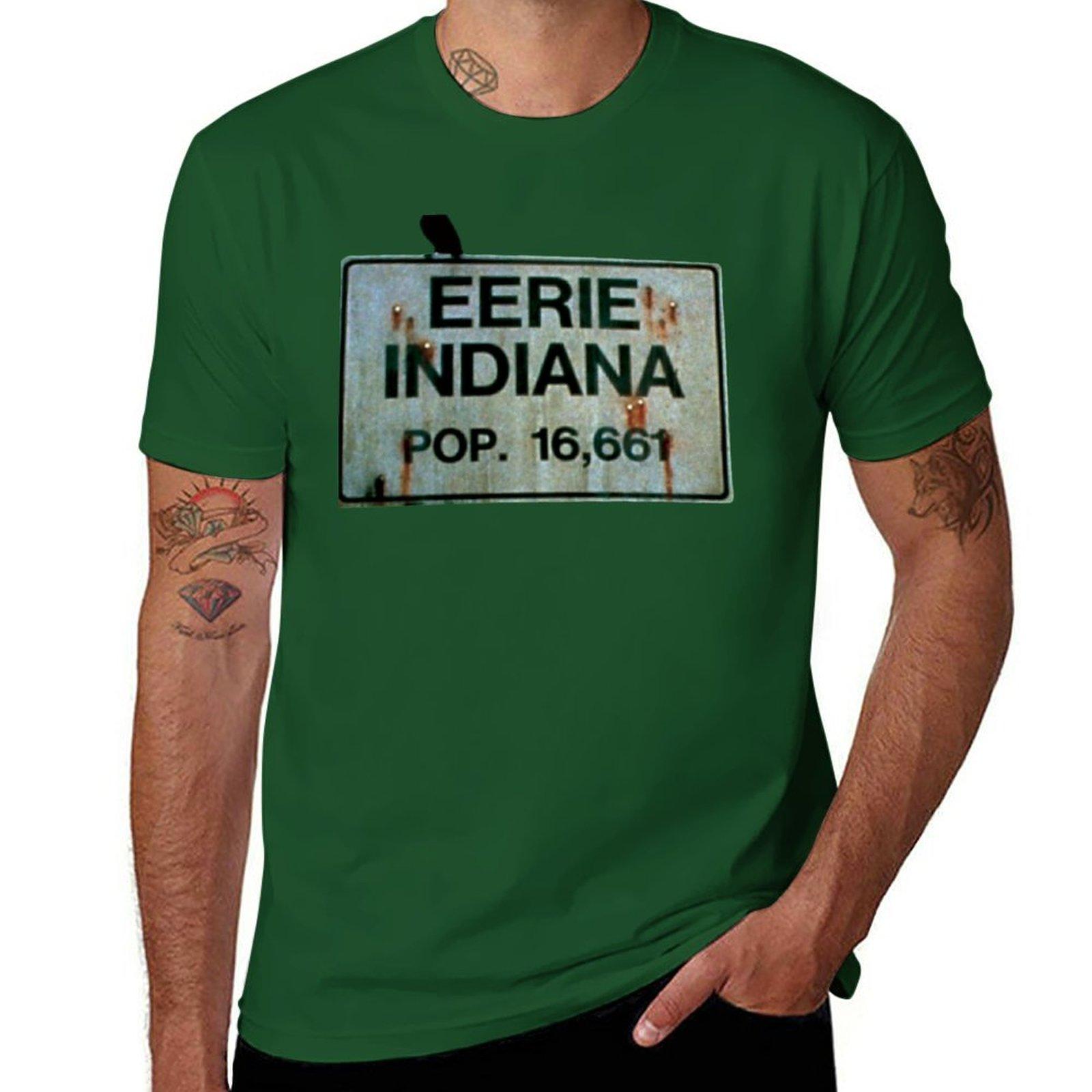 

Eerie Indiana POP 16661 TShirt heavyweights korean fashion Short sleeve tee mens t shirt graphic 4XL