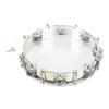 10in Hand Drum Adjustable Tone Double Row ABS Light Hand Bell Handheld Percussion Transparent