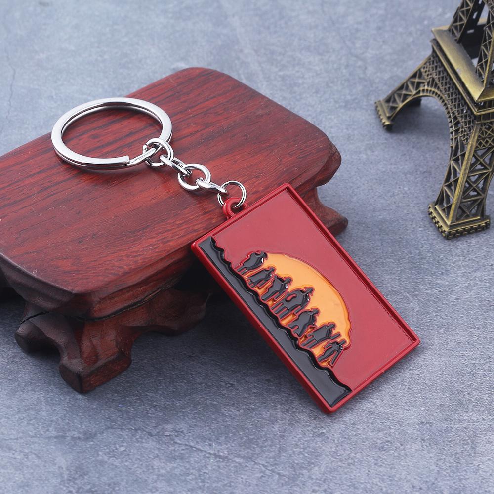 Game RDR2 Arthur Morgan Revolver Keyring Red Dead Redemption 2 Keychain Western Cowboy Fans Gift Cosplay Men Women Bag Jewelry