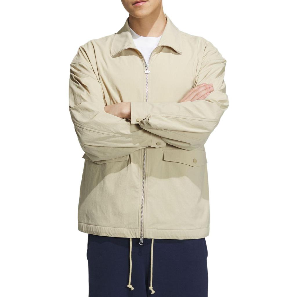 adidas Originals X Notitle Samenwerking Herfst/Winter 2023 Kleding Effen Kleur Verstelbaar Trekkoord Ritskraag Werk Buiten Casual Jas Mannen Jas IN0997