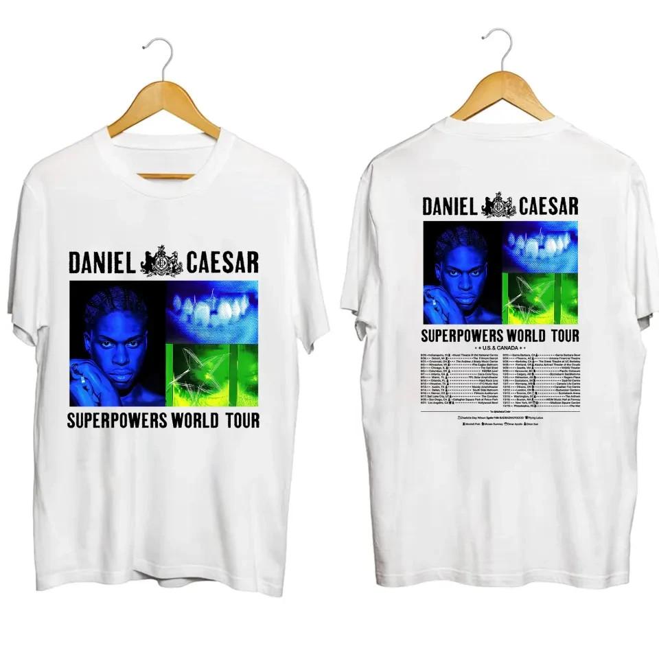 Daniel Caesar Superpowers World Tour 2023 Shirt White Reprint CL722 S