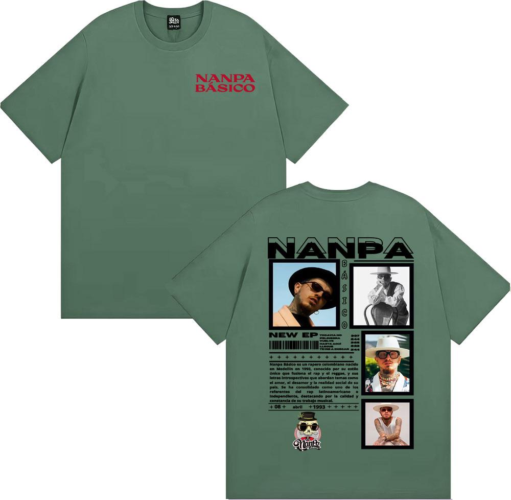 

Rapper Nanpa Basico Album 2025 Tour T Shirts Men Women Fashion Gothic Hip Hop Streetwear T Shirt Cotton Casual Oversized Tshirt 3XL