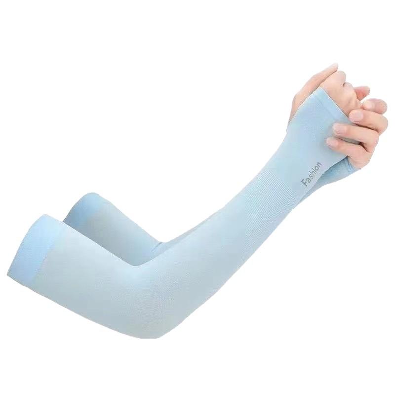 Unisex Ice Silk Sun Protection Arm Sleeves - Anti-UV, Breathable, Plus Size for Cycling, Driving, Outdoor Activities
