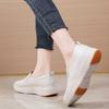 Slip-on Women Loafers PU Leather Waterproof Casual Shoes Non-slip Walking Shoes White Nurse Shoes